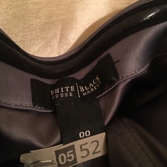 WHBM gray color block strapless dress sz 00 - Picture 5 of 6